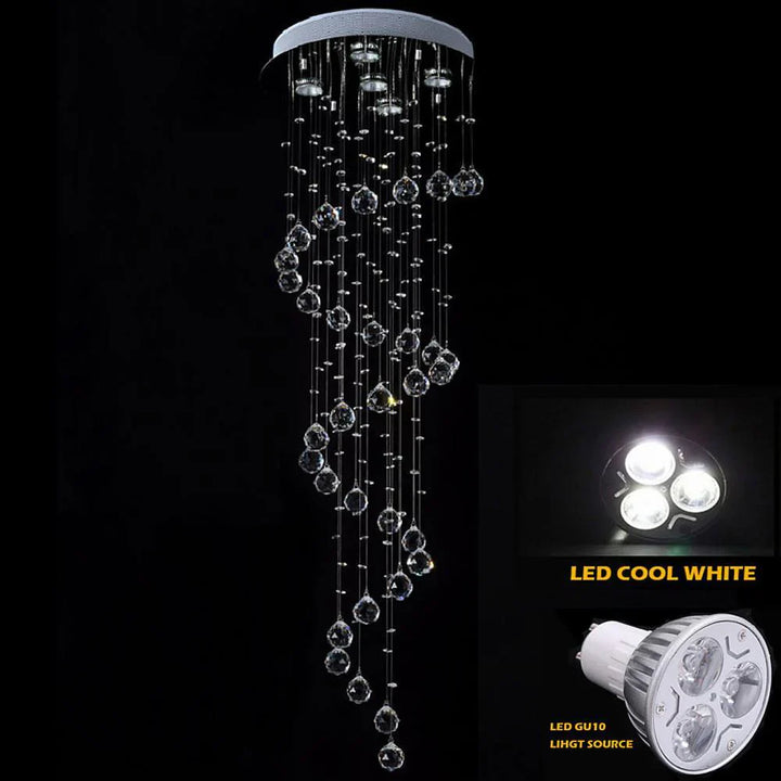 Modern Spherical Crystal Contemporary Chandelier