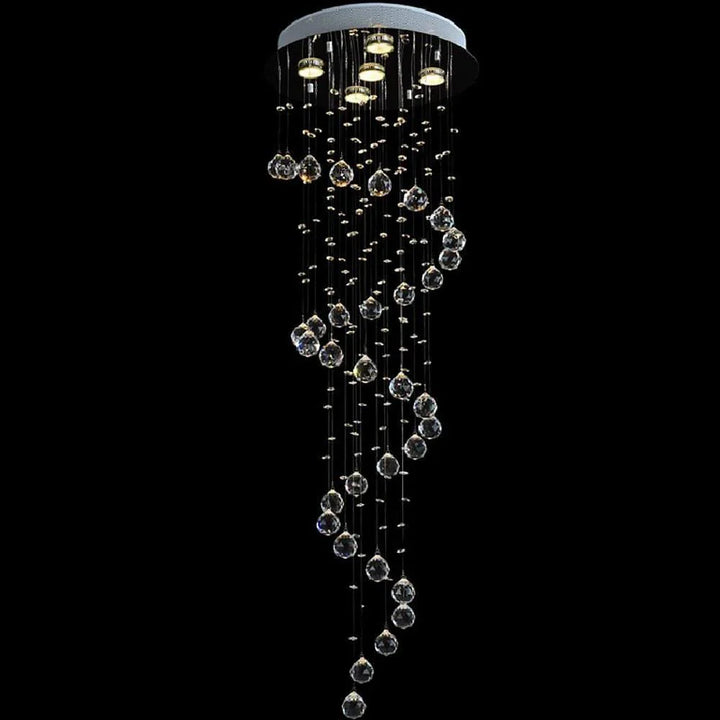 Modern Spherical Crystal Contemporary Chandelier