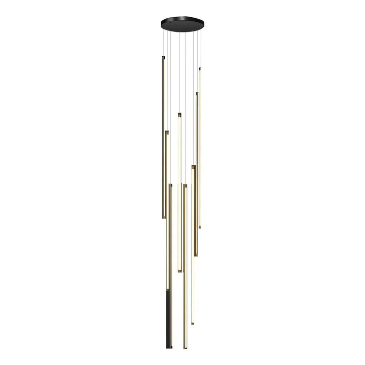 Modern Spiral Multi-Strip Chandelier