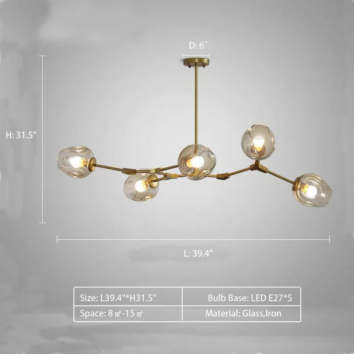 Modern Industrial Branch Chandelier