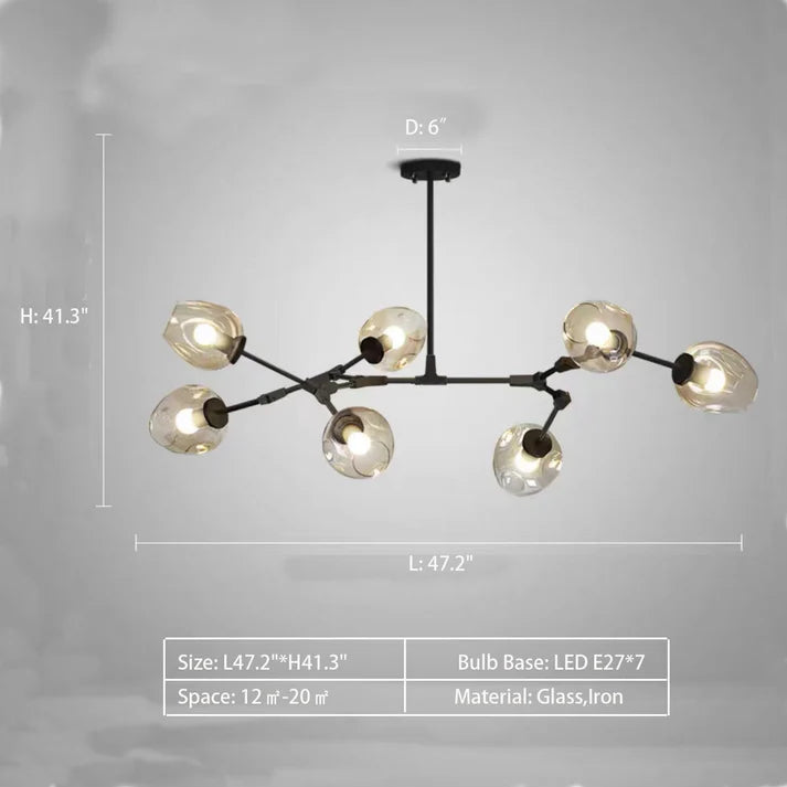 Modern Industrial Branch Chandelier