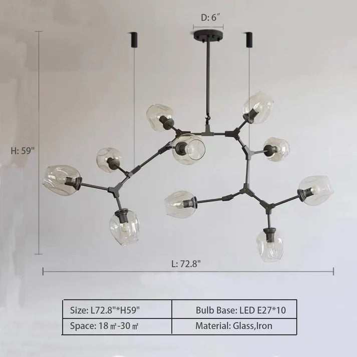 Modern Industrial Branch Chandelier