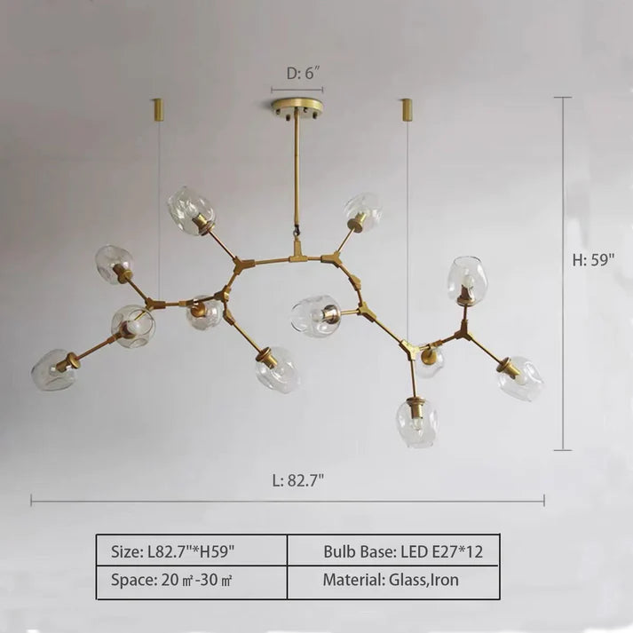 Modern Industrial Branch Chandelier