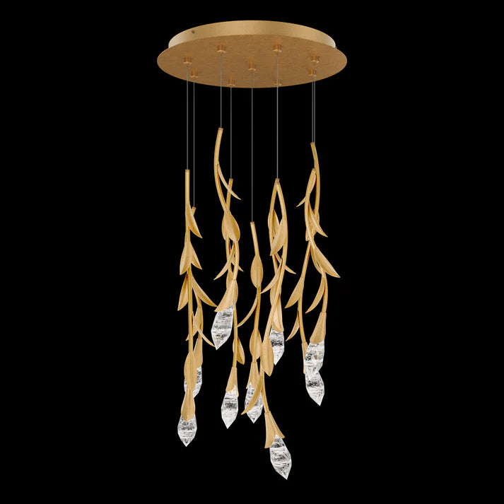 Modern Luxury Floating Branches Floral Crystal Chandelier