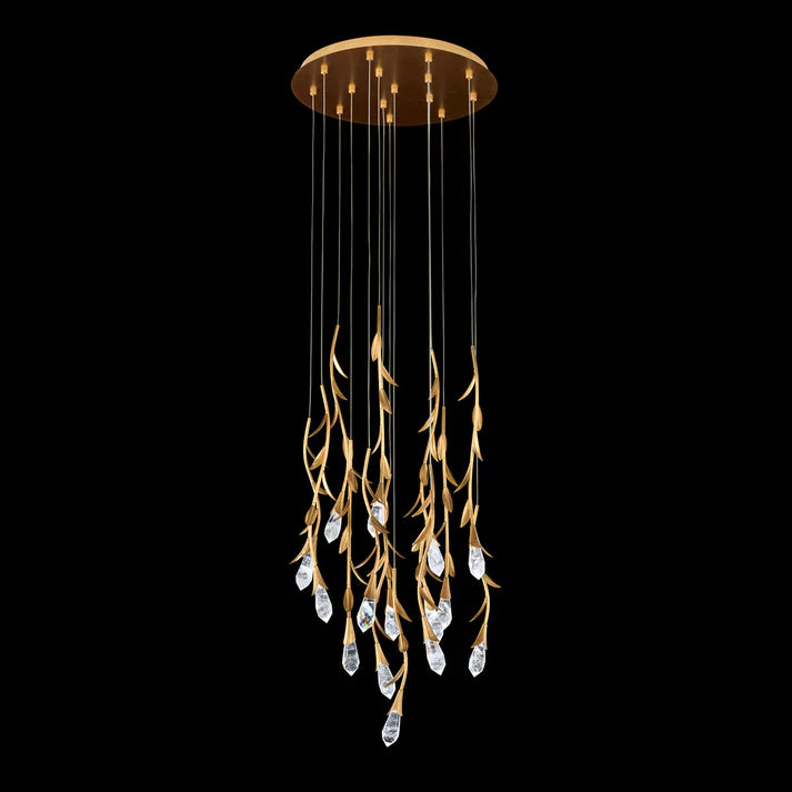 Modern Luxury Floating Branches Floral Crystal Chandelier