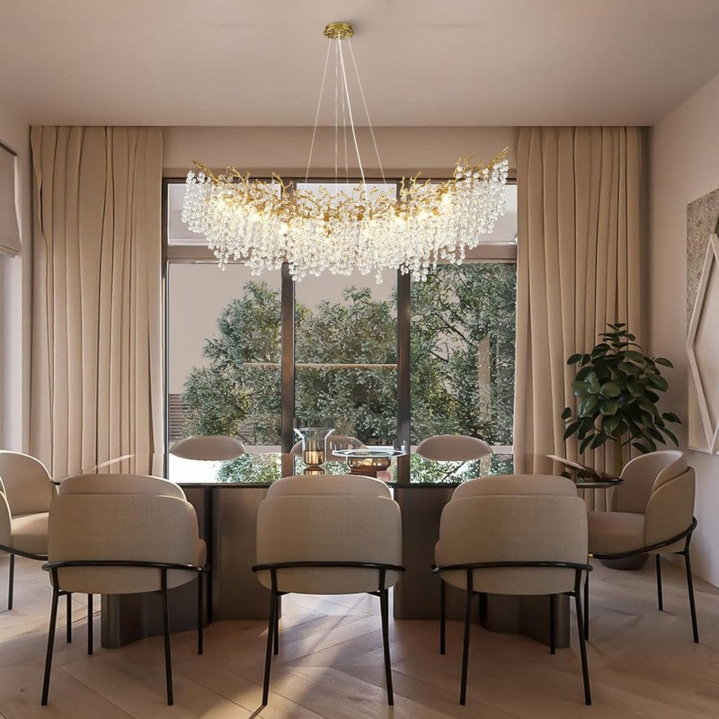 Modern Tree Branch Crystal Chandelier