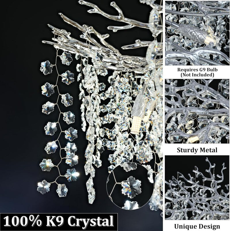 Modern Tree Branch Crystal Chandelier