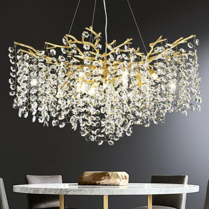Modern Tree Branch Crystal Chandelier