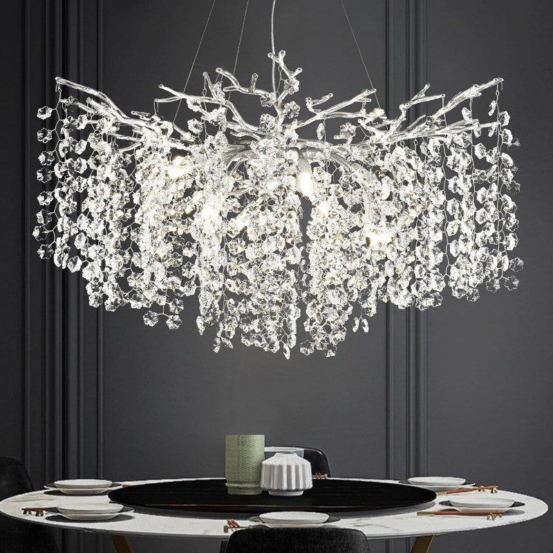 Modern Tree Branch Crystal Chandelier