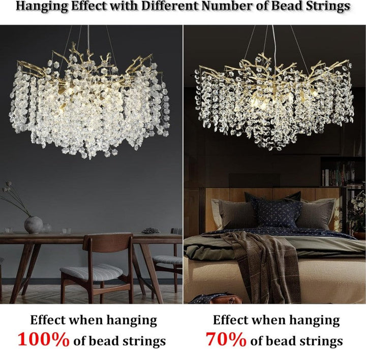 Modern Tree Branch Crystal Chandelier