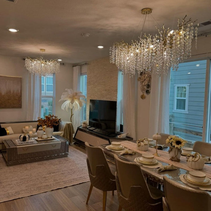 Modern Tree Branch Crystal Chandelier