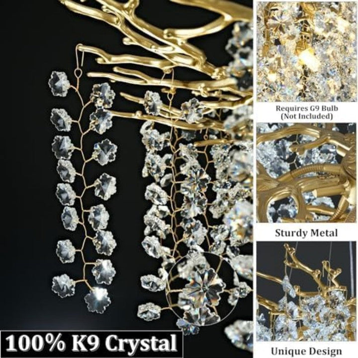 Modern Tree Branch Crystal Chandelier