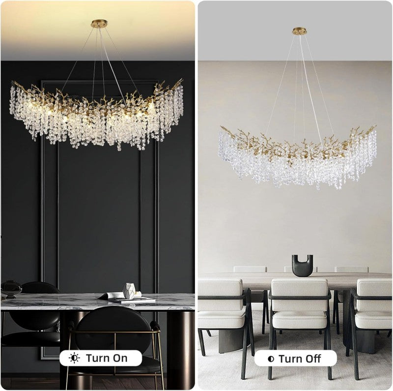 Modern Tree Branch Crystal Chandelier