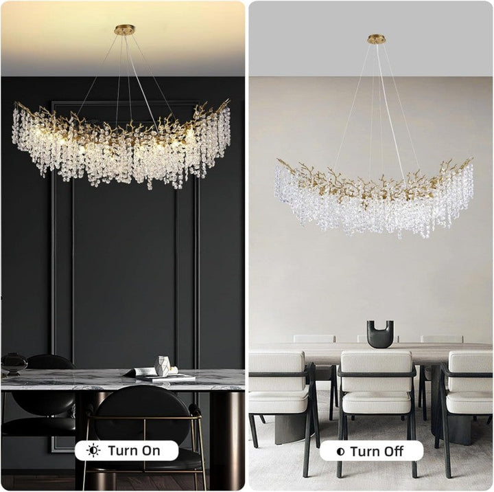 Modern Tree Branch Crystal Chandelier