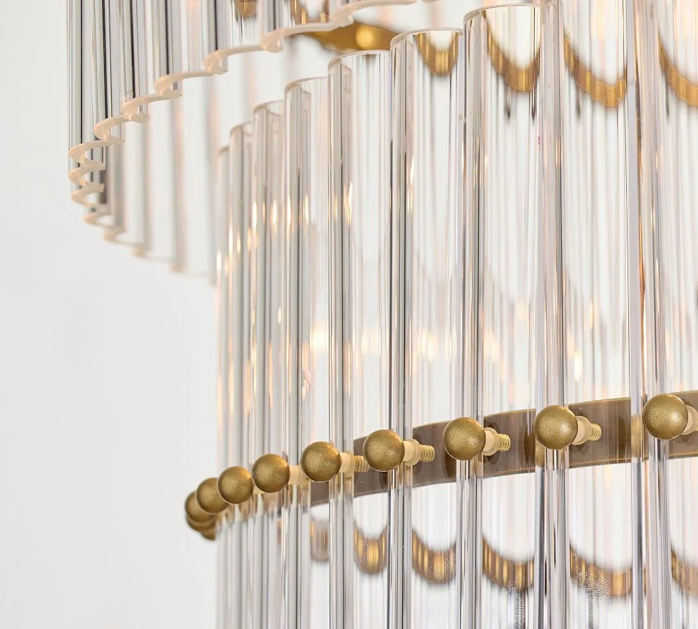 Monica Crystal Round 3-Tier Chandelier