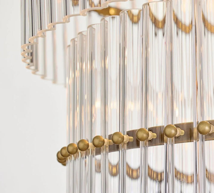 Monica Crystal Round 3-Tier Chandelier