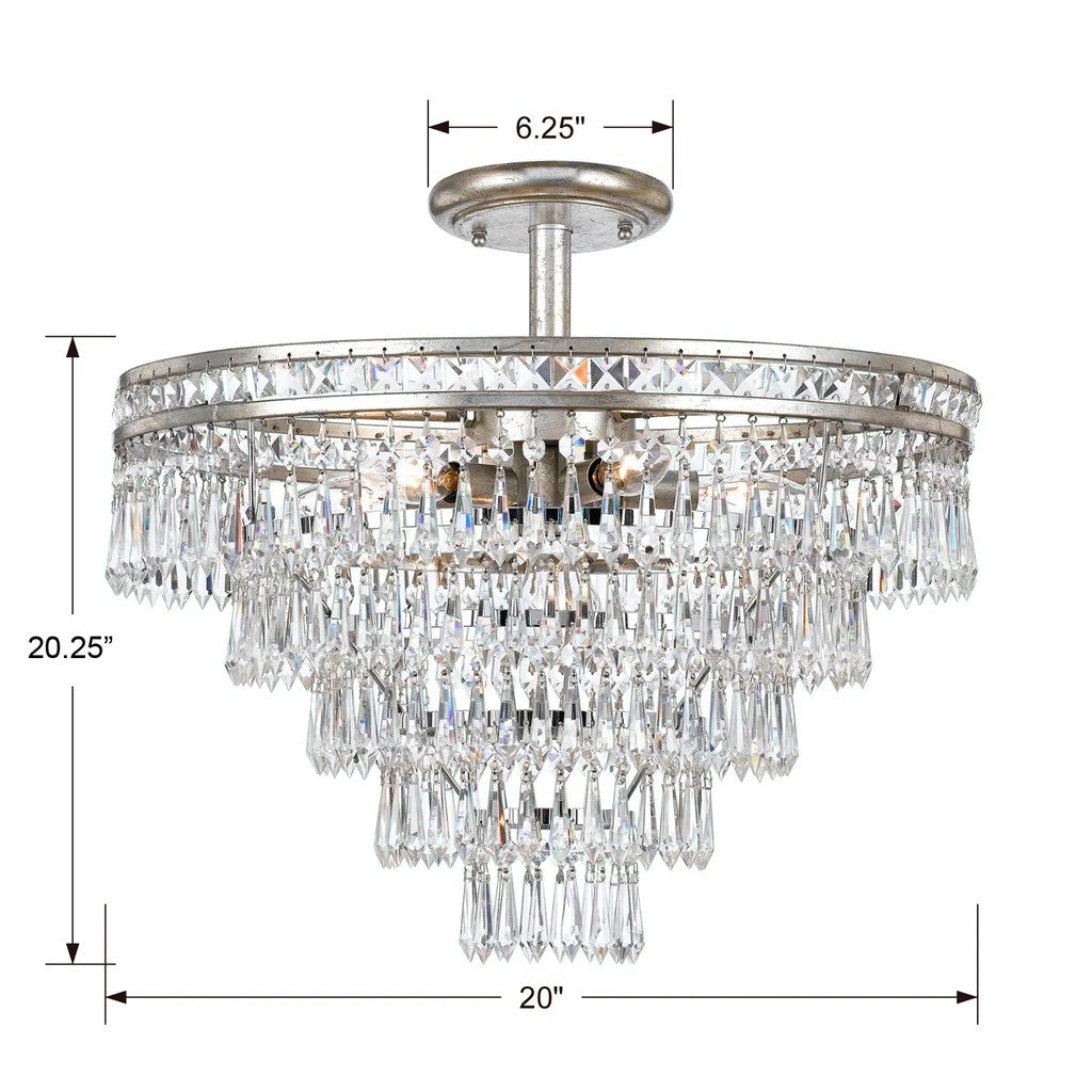 Moser Flushmount Ceiling Light 20''D 7 Lights