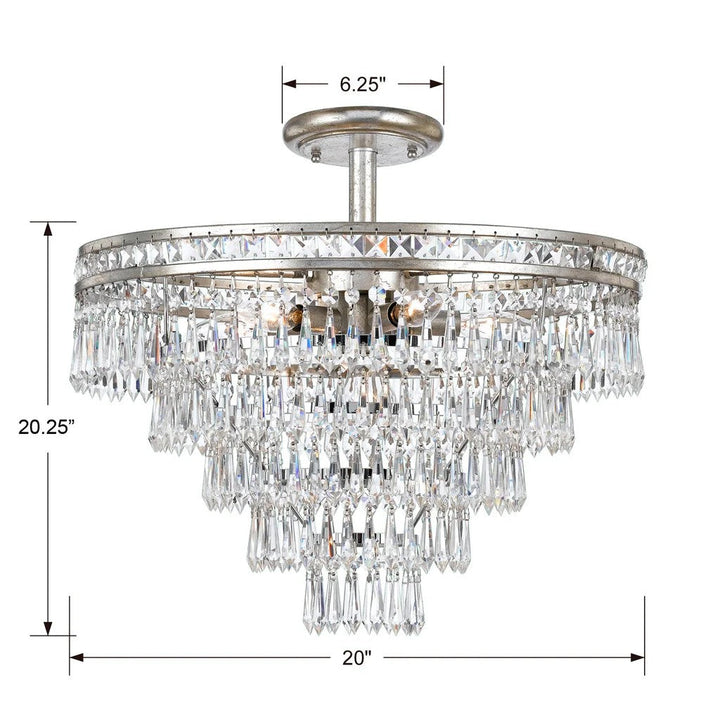 Moser Flushmount Ceiling Light 20''D 7 Lights