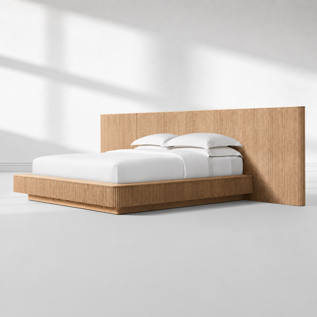 Holland Wide Extended Fabric Panel Bed
