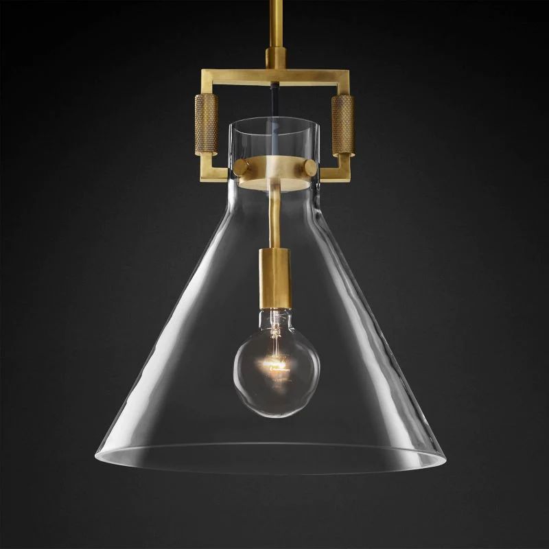 Mechanic Glass Funnel Island Pendant