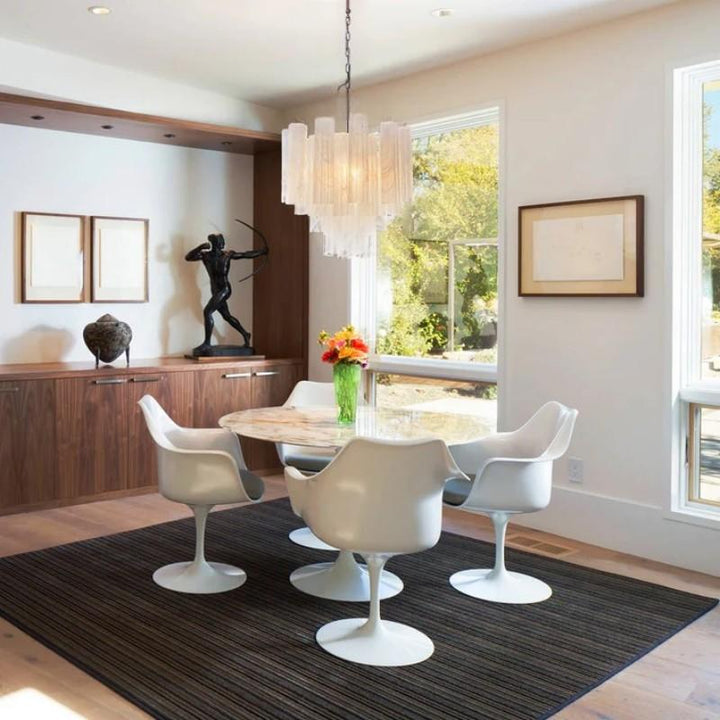 Murino Tube Chandelier- Alabaster white