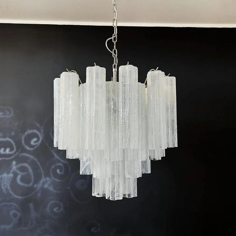 Murino Tube Chandelier- Alabaster white