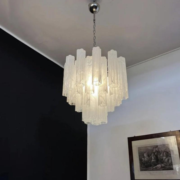 Murino Tube Chandelier- Alabaster white
