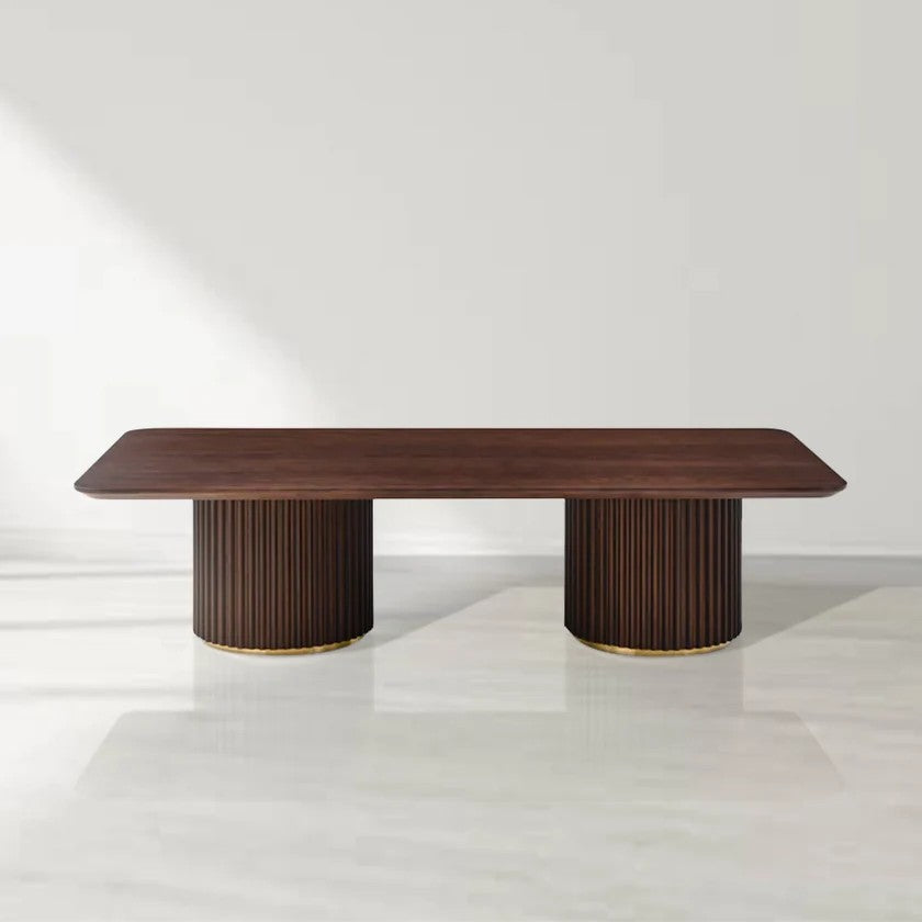 Nantie Coffee Table - Double Pedestal