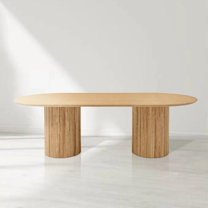 Nantine Dining Table 320 - Pill Shaped - Ash Oak