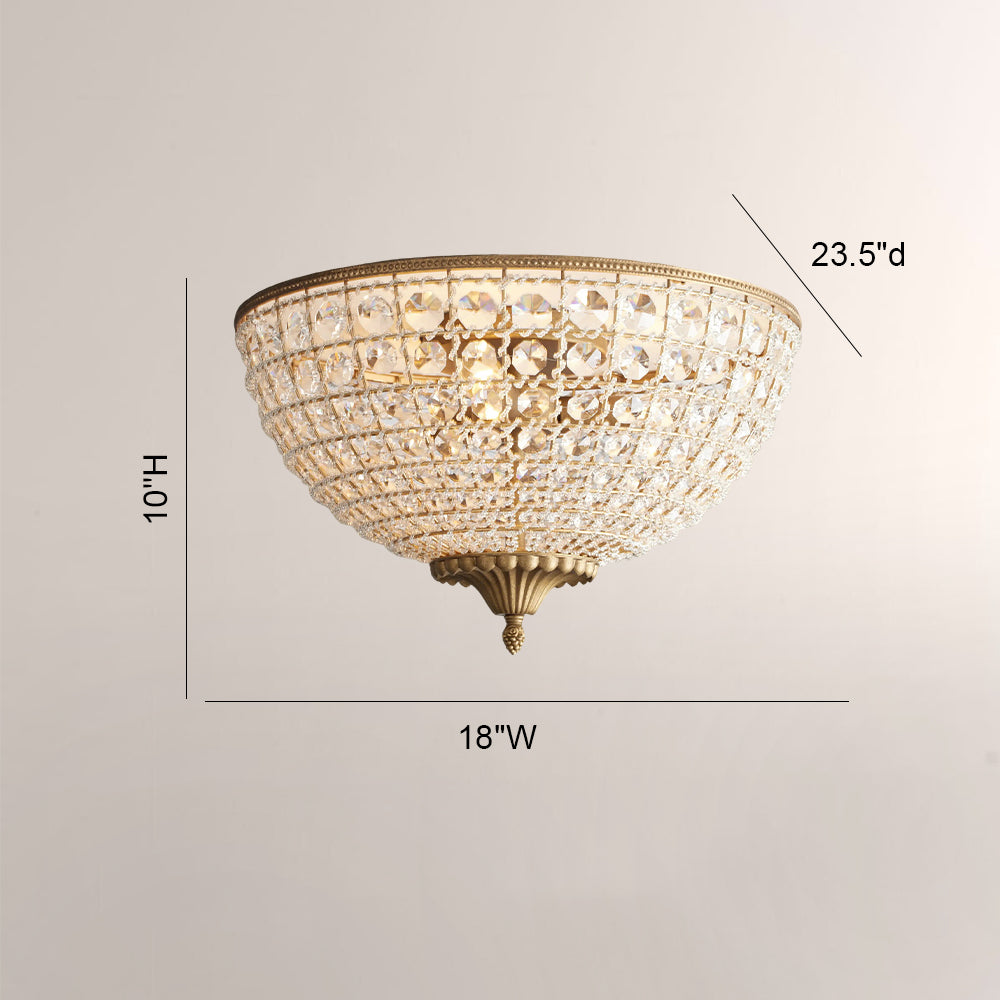 Nathan Crystal Flush Mount