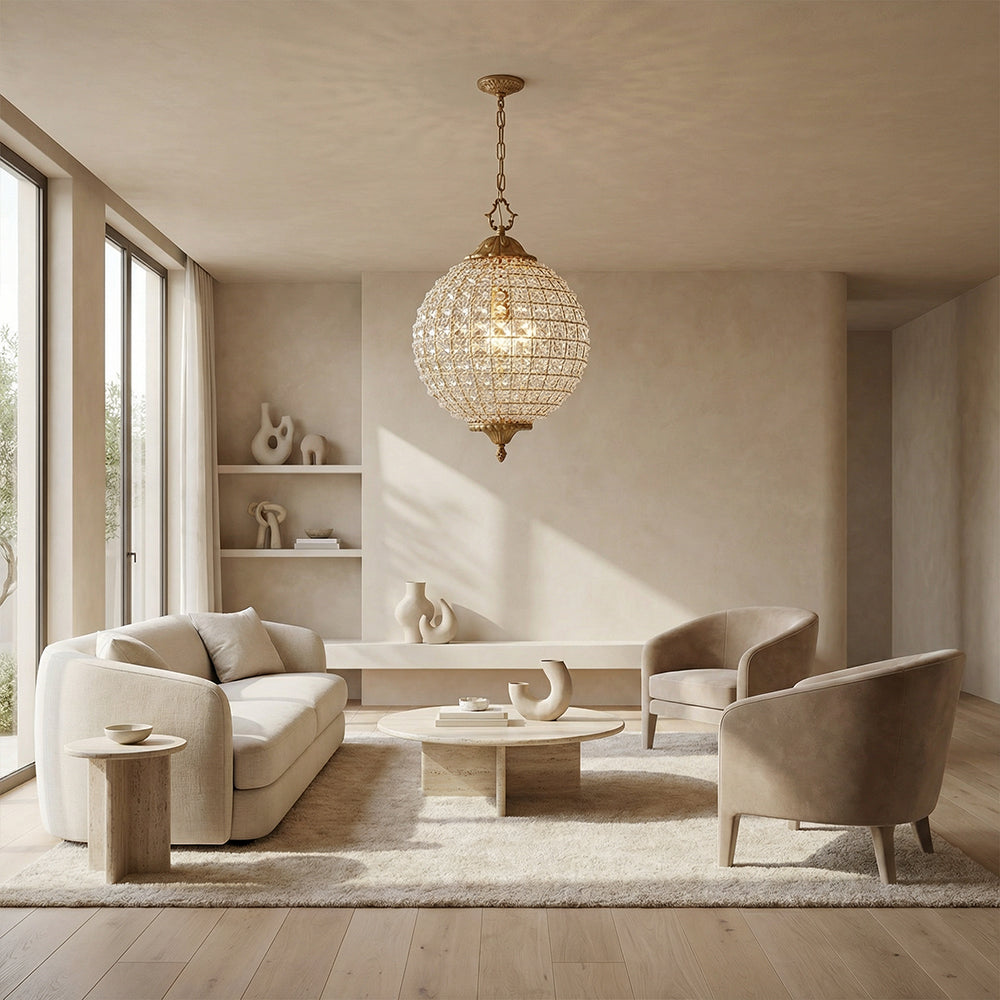 Nathan Crystal Round Chandelier
