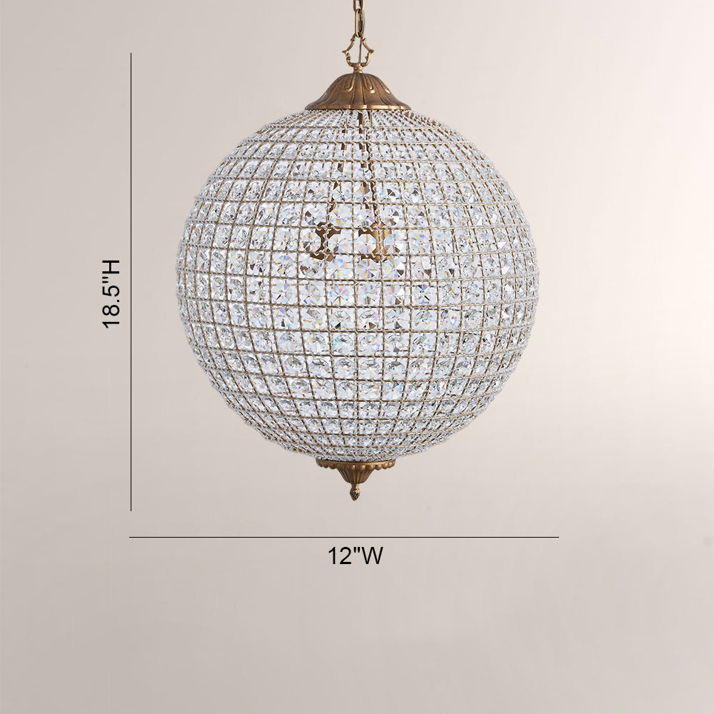 Nathan Crystal Round Chandelier