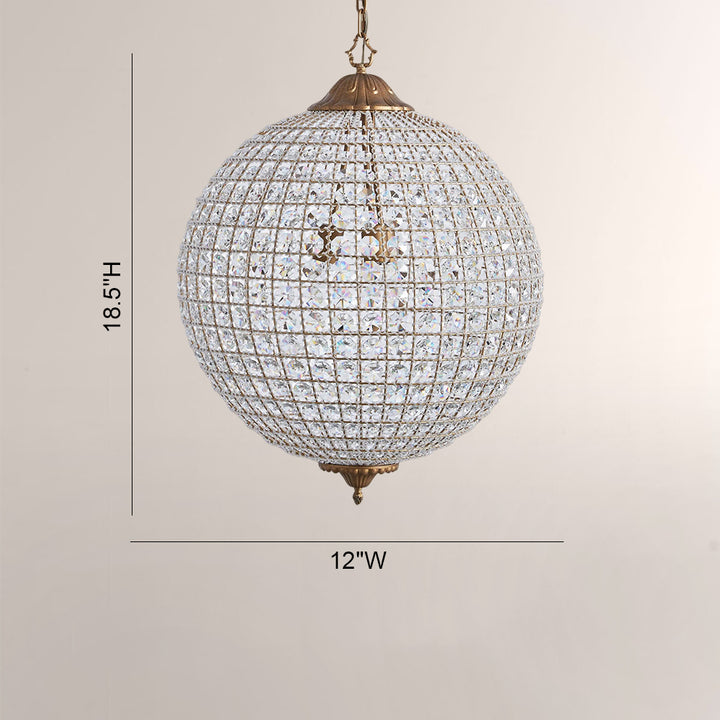 Nathan Crystal Round Chandelier