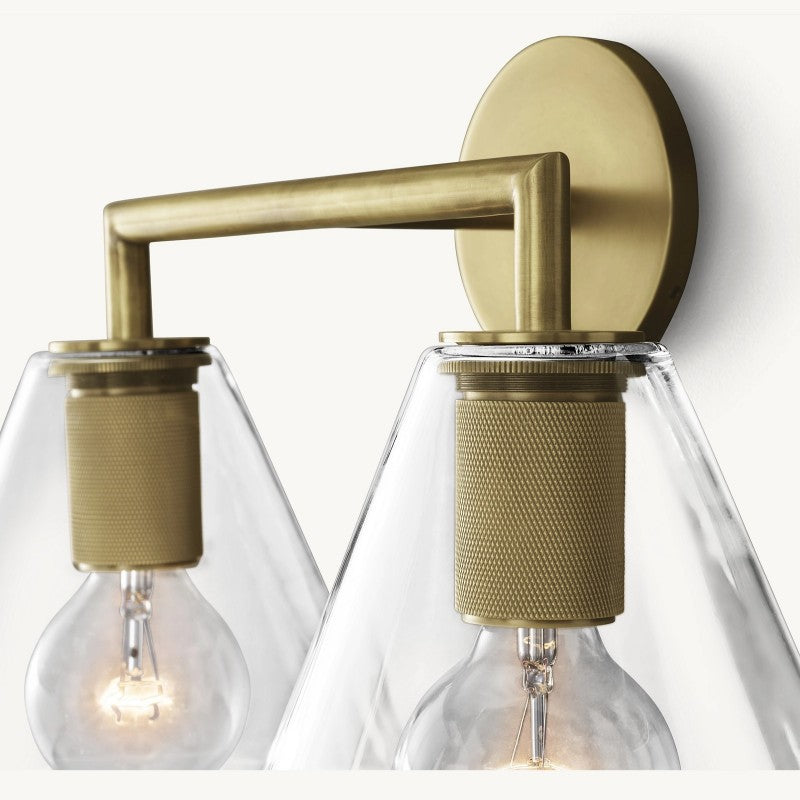 Navier Funnel Shade Double Sconce