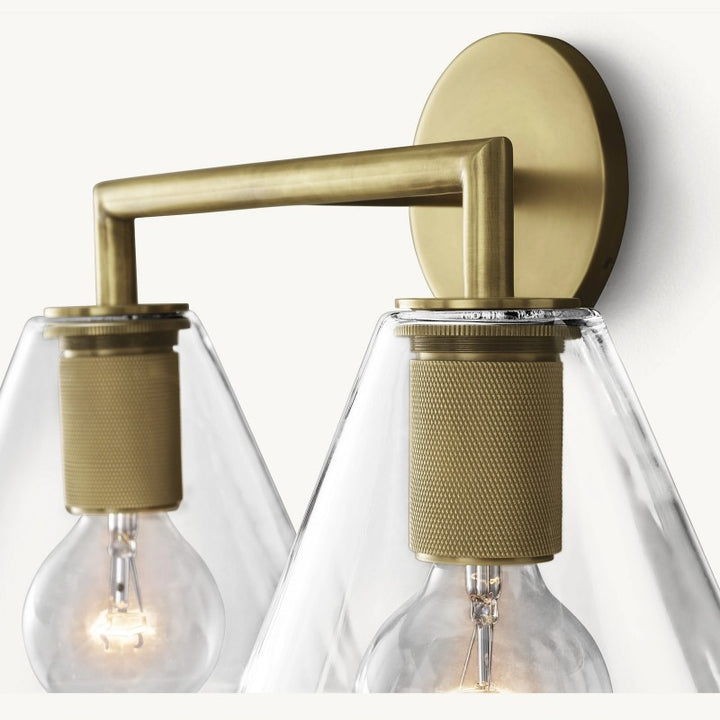 Navier Funnel Shade Double Sconce