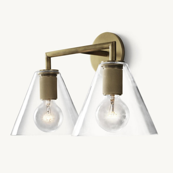 Navier Funnel Shade Double Sconce