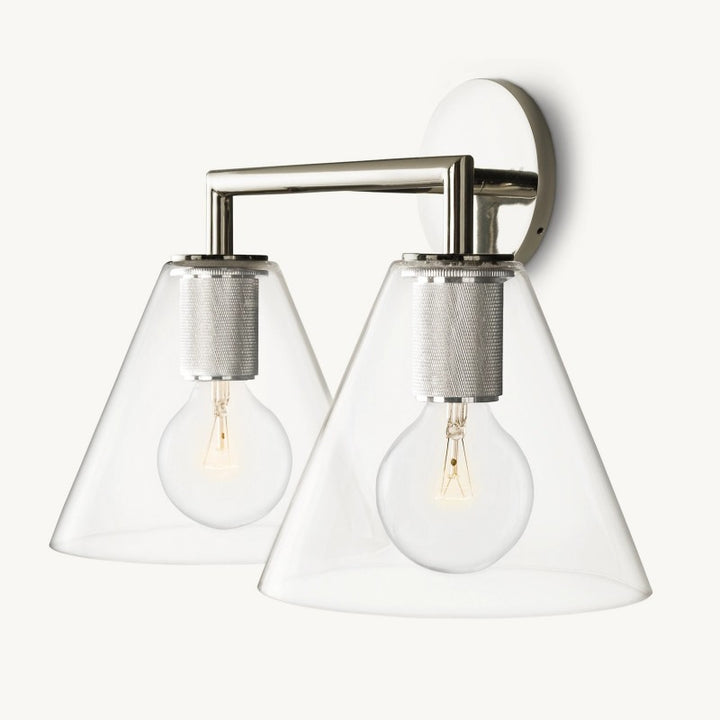 Navier Funnel Shade Double Sconce