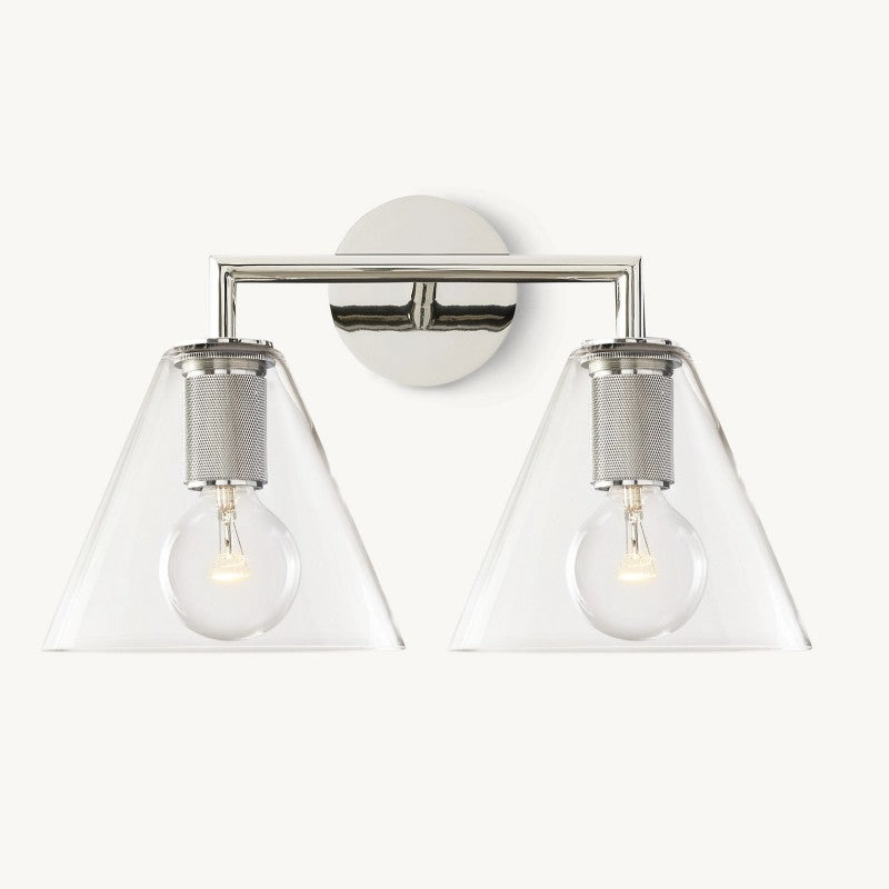 Navier Funnel Shade Double Sconce