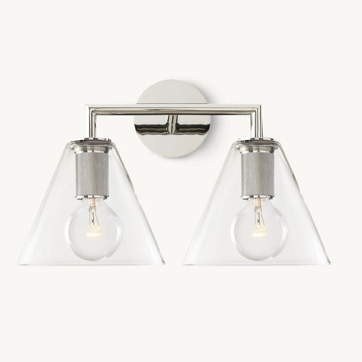Navier Funnel Shade Double Sconce