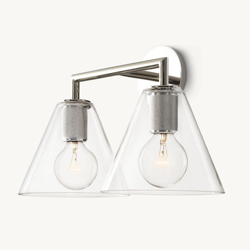 Navier Funnel Shade Double Sconce