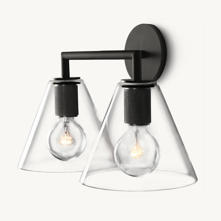 Navier Funnel Shade Double Sconce