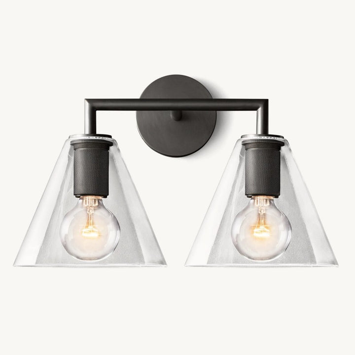 Navier Funnel Shade Double Sconce
