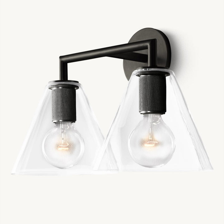 Navier Funnel Shade Double Sconce