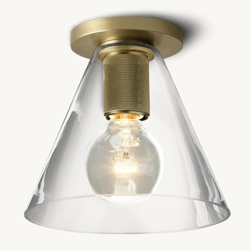 Navier Funnel Shade Flushmount