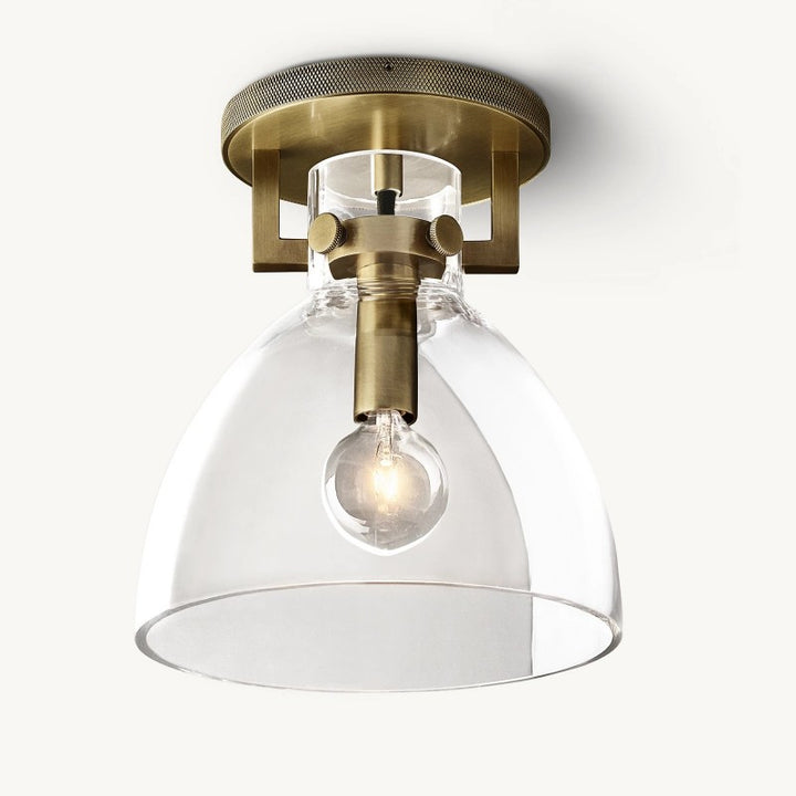 Navier Glass Cloche Flushmount