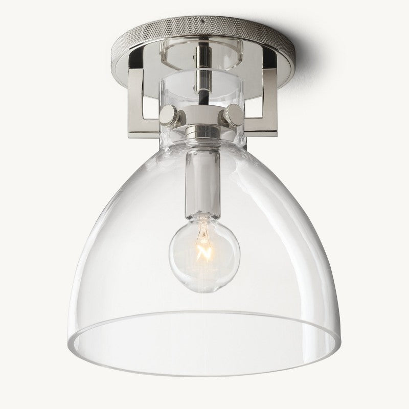 Navier Glass Cloche Flushmount