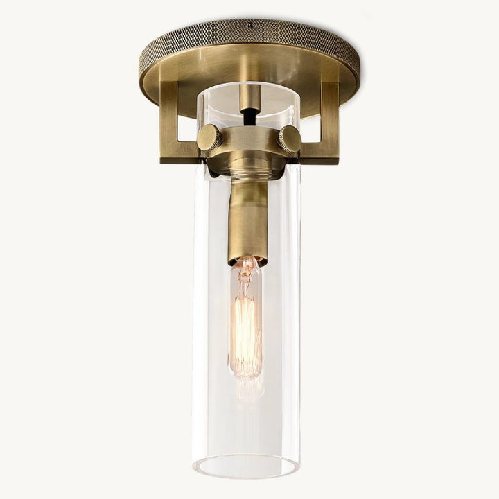 Navier Glass Cylinder Flushmount
