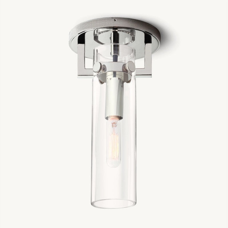 Navier Glass Cylinder Flushmount