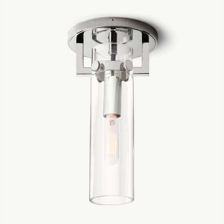 Navier Glass Cylinder Flushmount