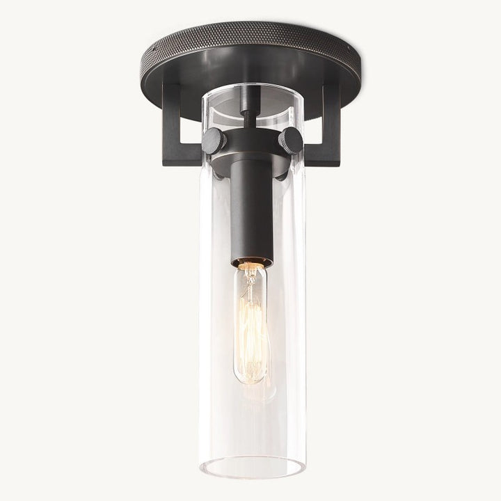 Navier Glass Cylinder Flushmount